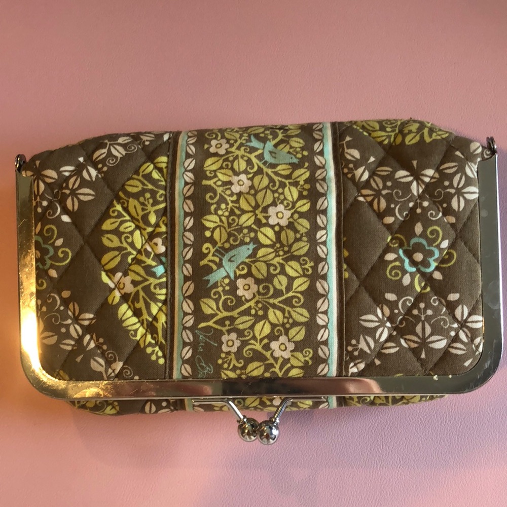 Vera Bradley sitting in a tree kiss lock clutch